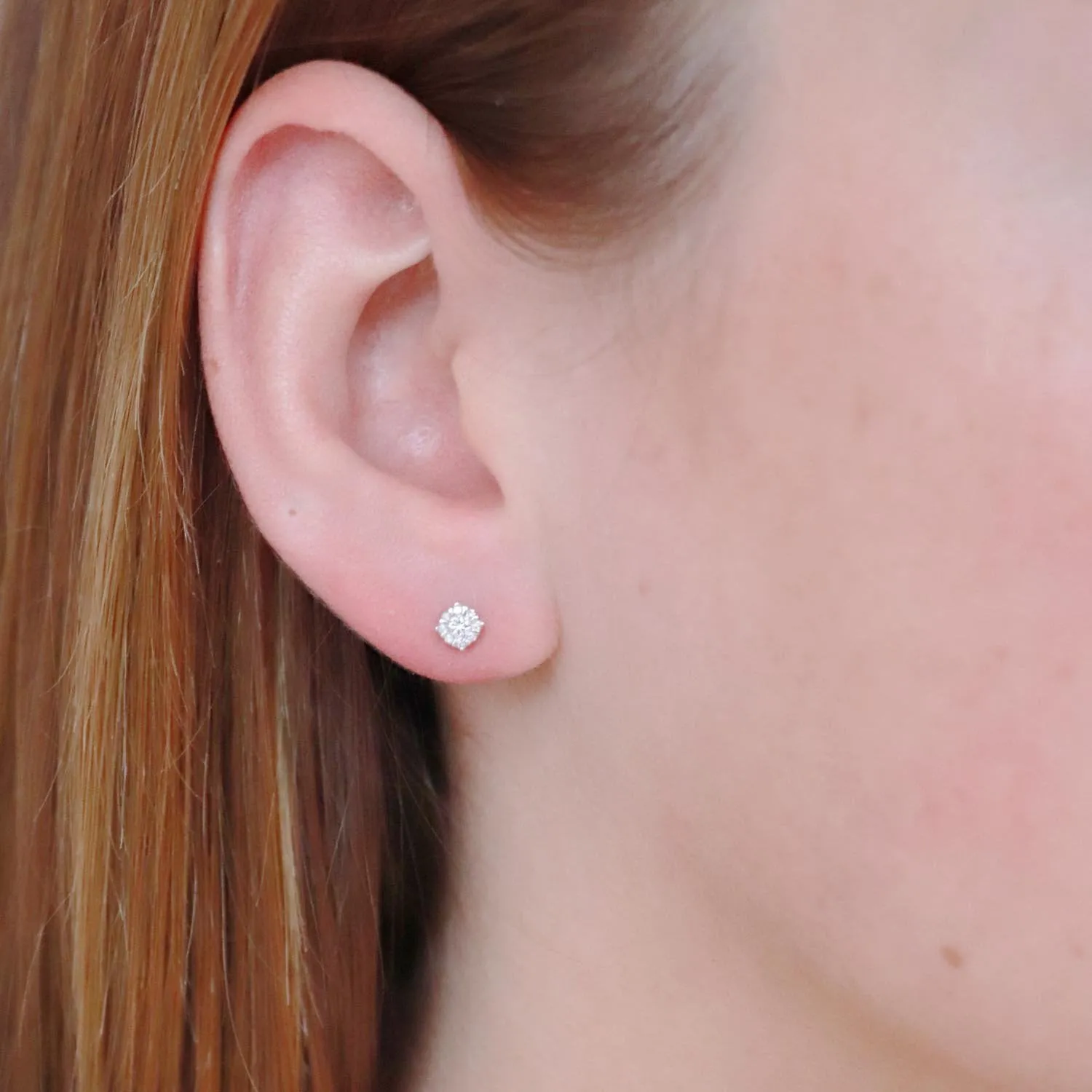 0.15ct Diamond Stud Earrings In 9Ct White Gold