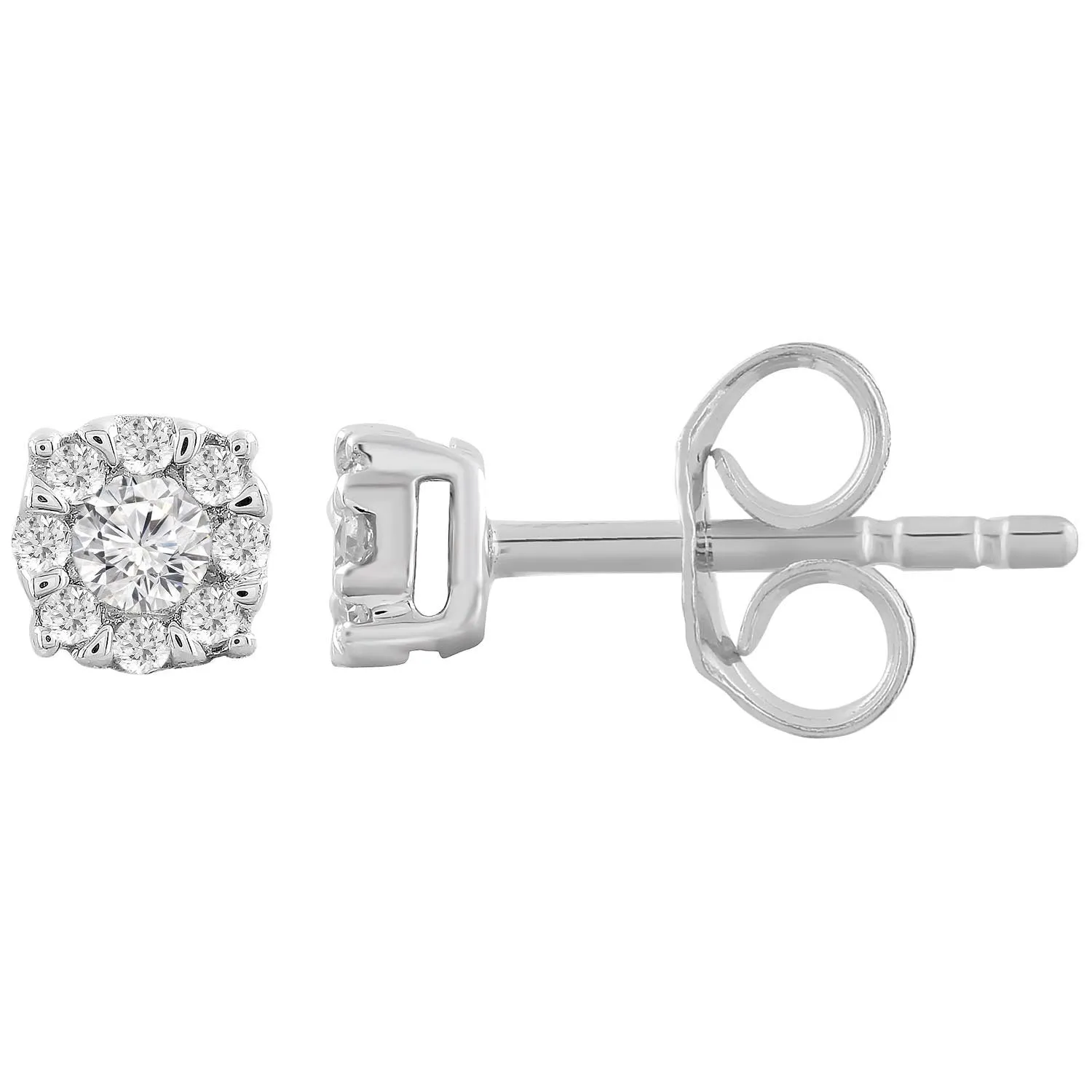 0.15ct Diamond Stud Earrings In 9Ct White Gold