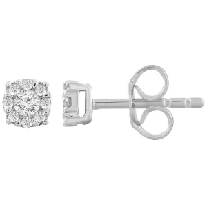 0.15ct Diamond Stud Earrings In 9Ct White Gold