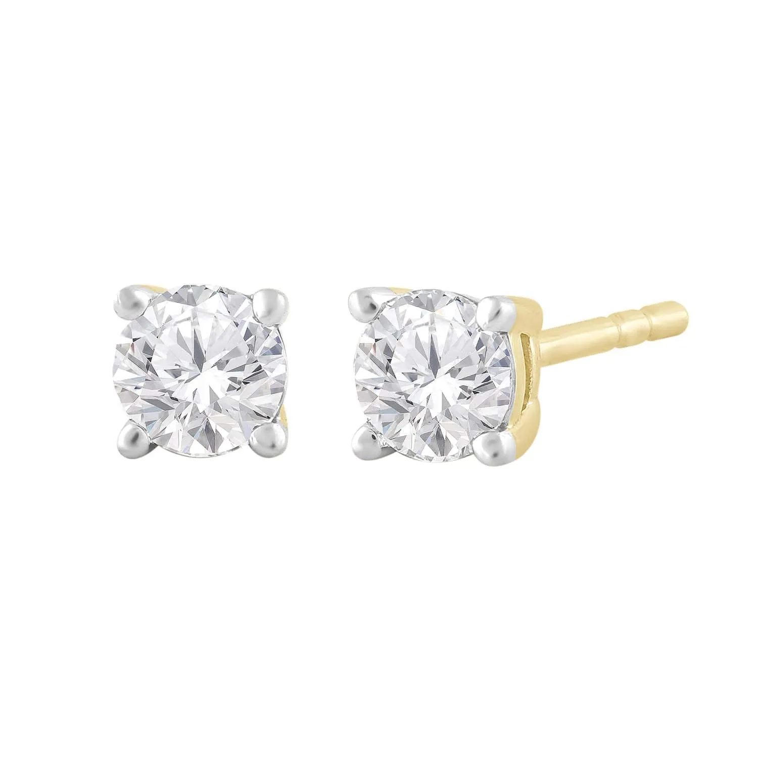 0.30ct Diamond Stud Earrings In 9Ct Yellow Gold