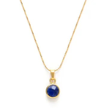 14K Gold Plated Birthstone Necklace