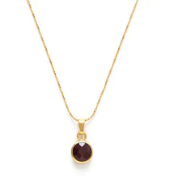 14K Gold Plated Birthstone Necklace
