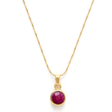 14K Gold Plated Birthstone Necklace