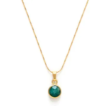 14K Gold Plated Birthstone Necklace