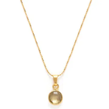 14K Gold Plated Birthstone Necklace
