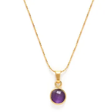 14K Gold Plated Birthstone Necklace