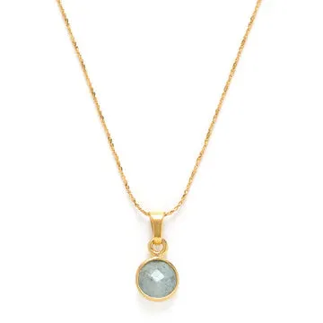 14K Gold Plated Birthstone Necklace