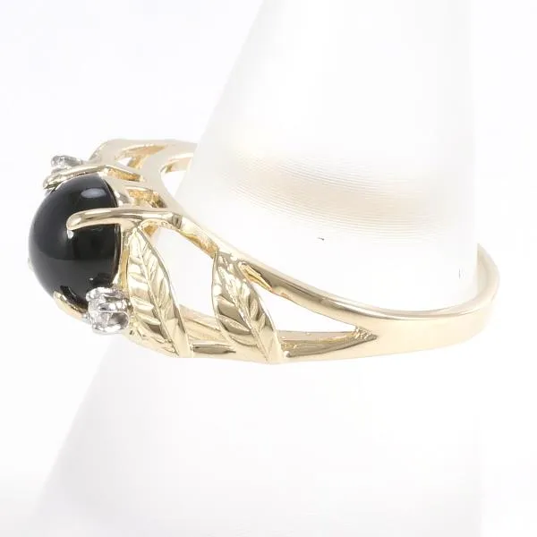 14K YG WG Ring Coral Diamond Jewelry