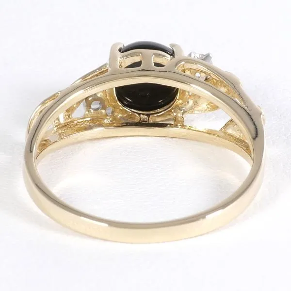 14K YG WG Ring Coral Diamond Jewelry
