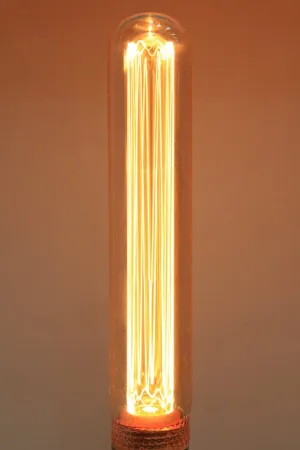2W E27 Laser-cut Filament LED T30 Tube Amber 1800K Bulb