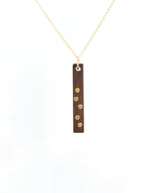 5 YELLOW SAPPHIRE BAR - Yellow Gold