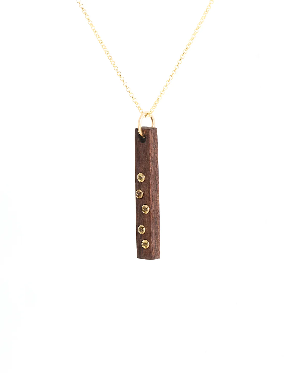 5 YELLOW SAPPHIRE BAR - Yellow Gold