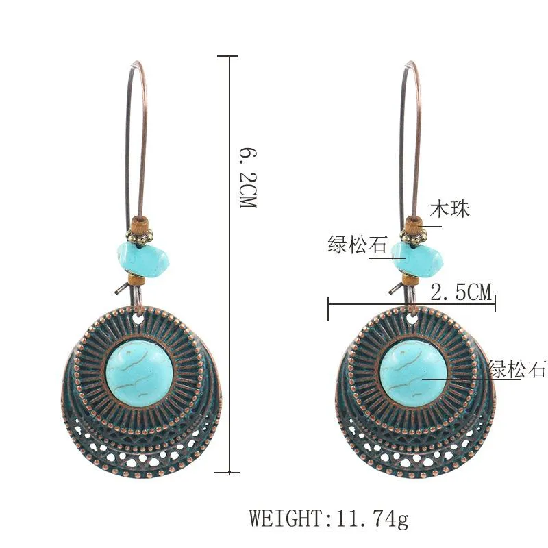 Alloy Vintage Turquoise Earrings