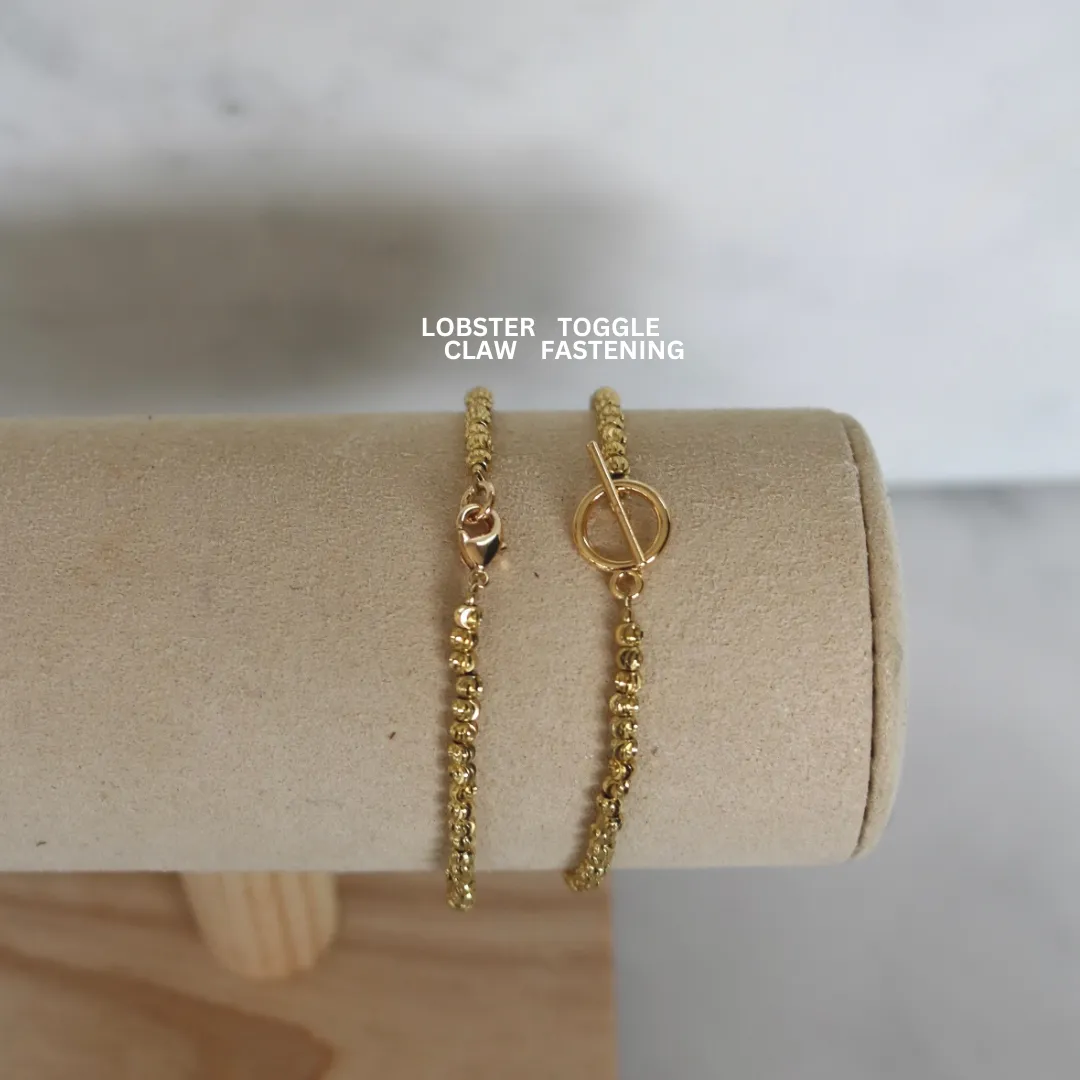 AMAZONITE BEADED BRACELET IN 18K GOLD