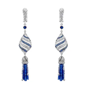 Blue Sapphire Drop Earrings
