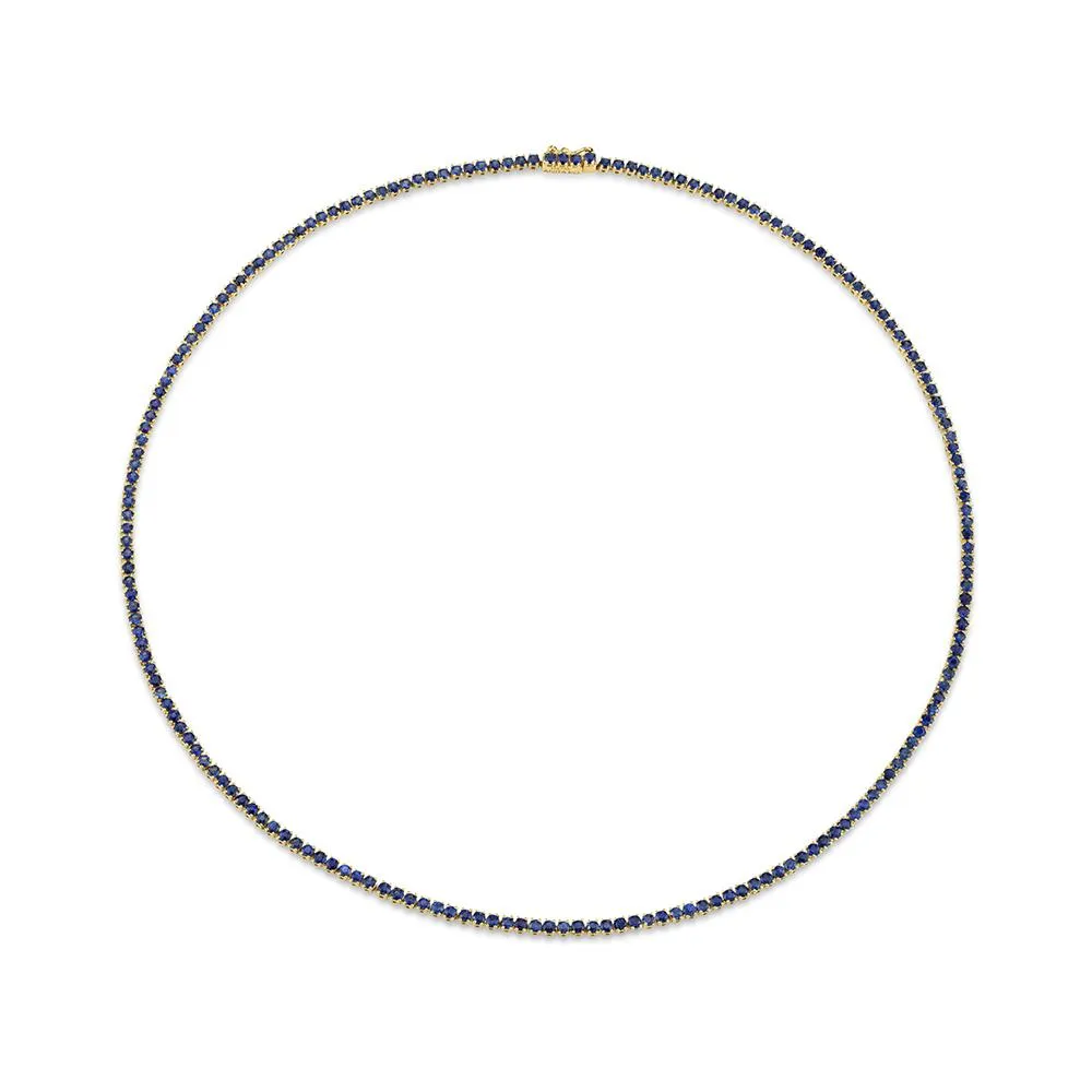 BLUE SAPPHIRE HEPBURN CHOKER 16"