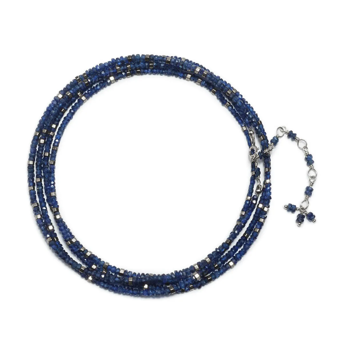 Blue Sapphire Wrap Bracelet - Necklace