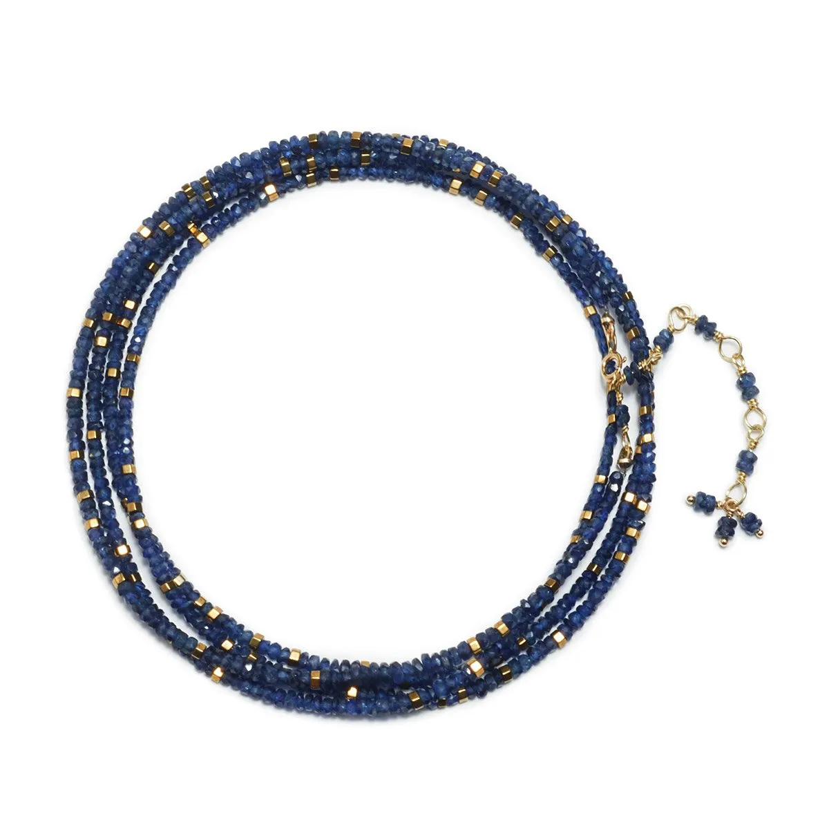 Blue Sapphire Wrap Bracelet - Necklace
