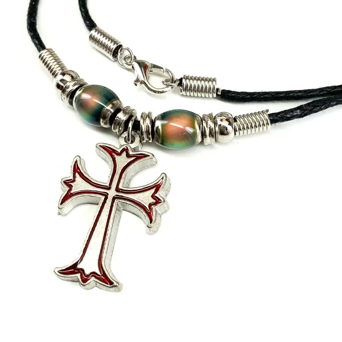 Cross Flare Mood Bead Necklace