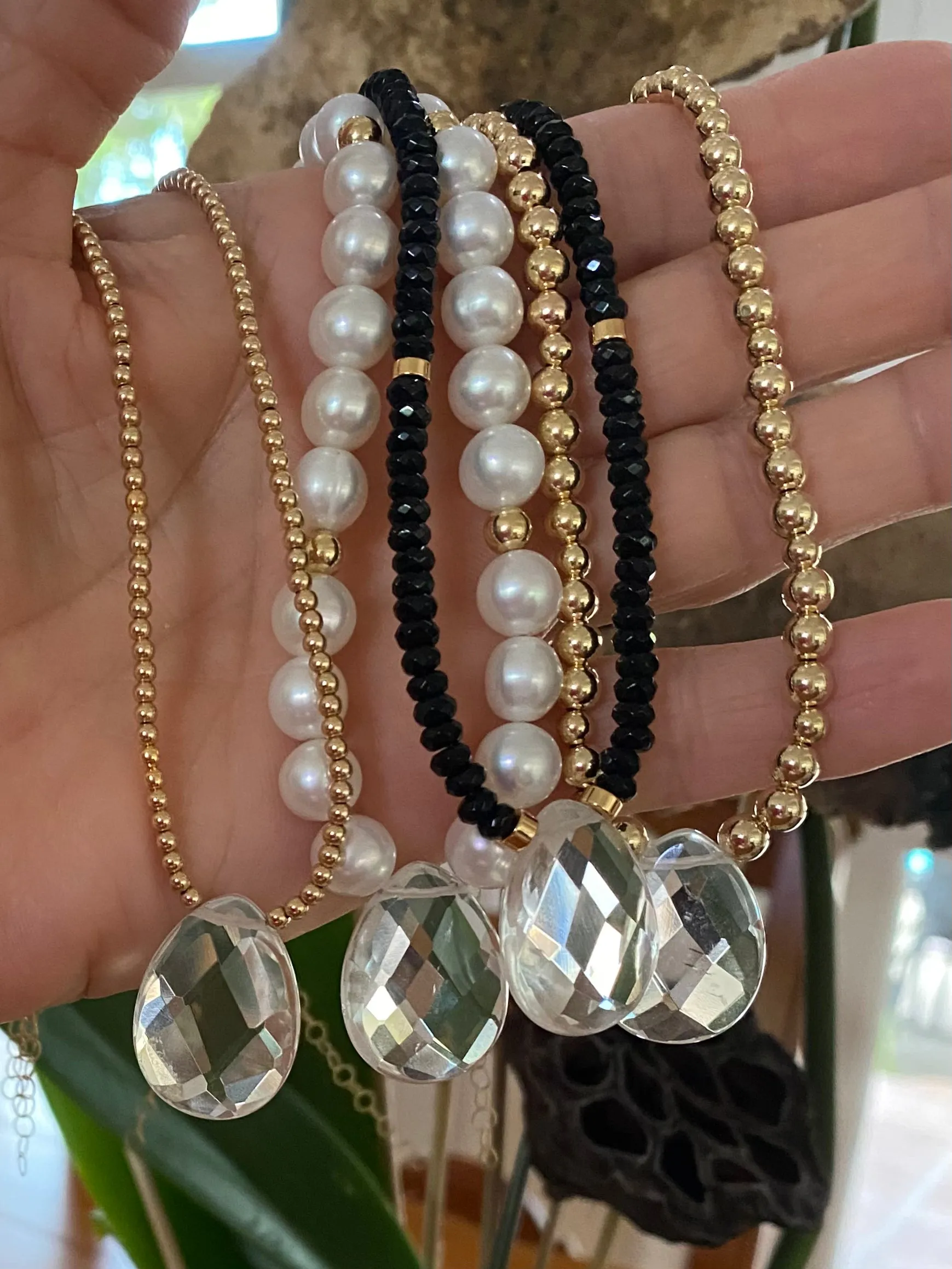 Crystal Gold Necklace - Kali
