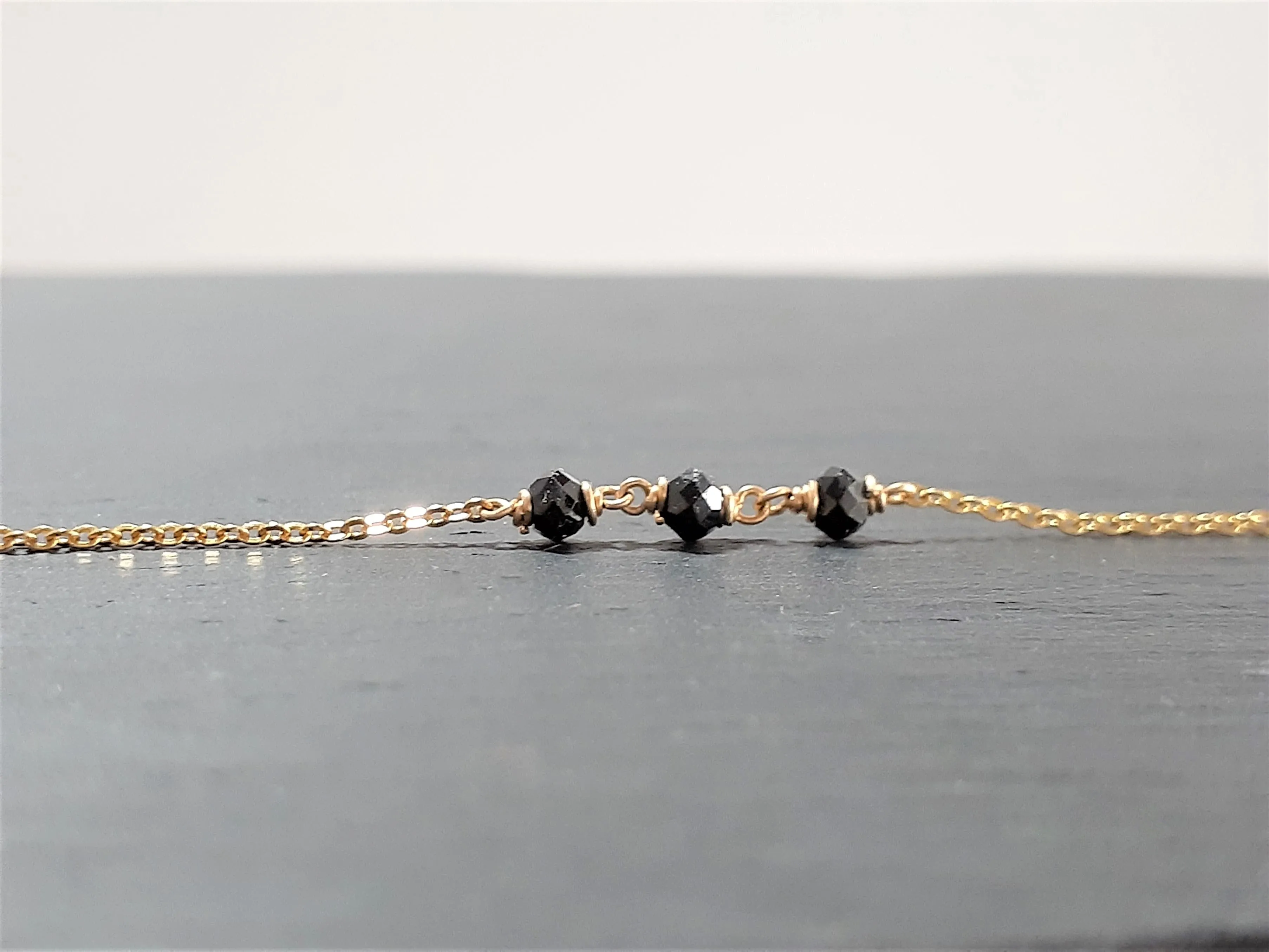 Dainty Black Spinel Bracelet