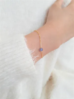 Dainty Tanzanite Ball Bracelet