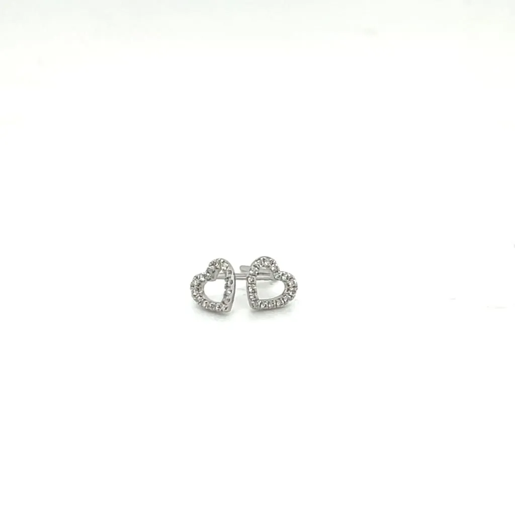 Diamond Heart Earrings at Regard Jewelry in Austin Texas