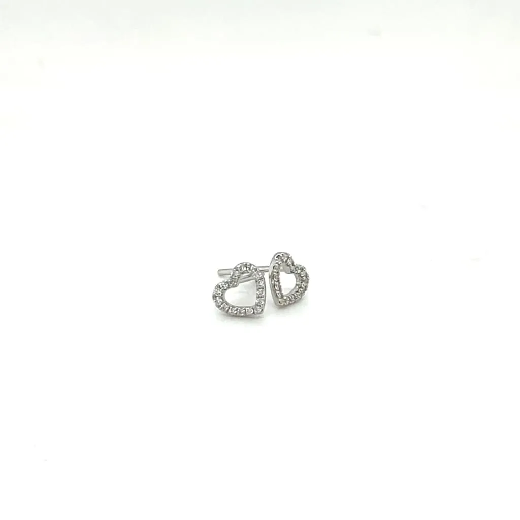 Diamond Heart Earrings at Regard Jewelry in Austin Texas