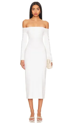 Enza Costa Off-shoulder Ankle Dress in Cream