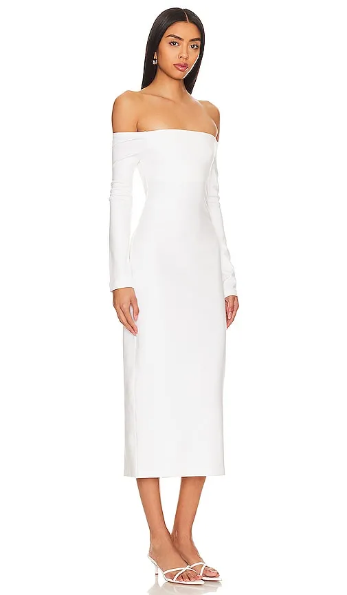 Enza Costa Off-shoulder Ankle Dress in Cream