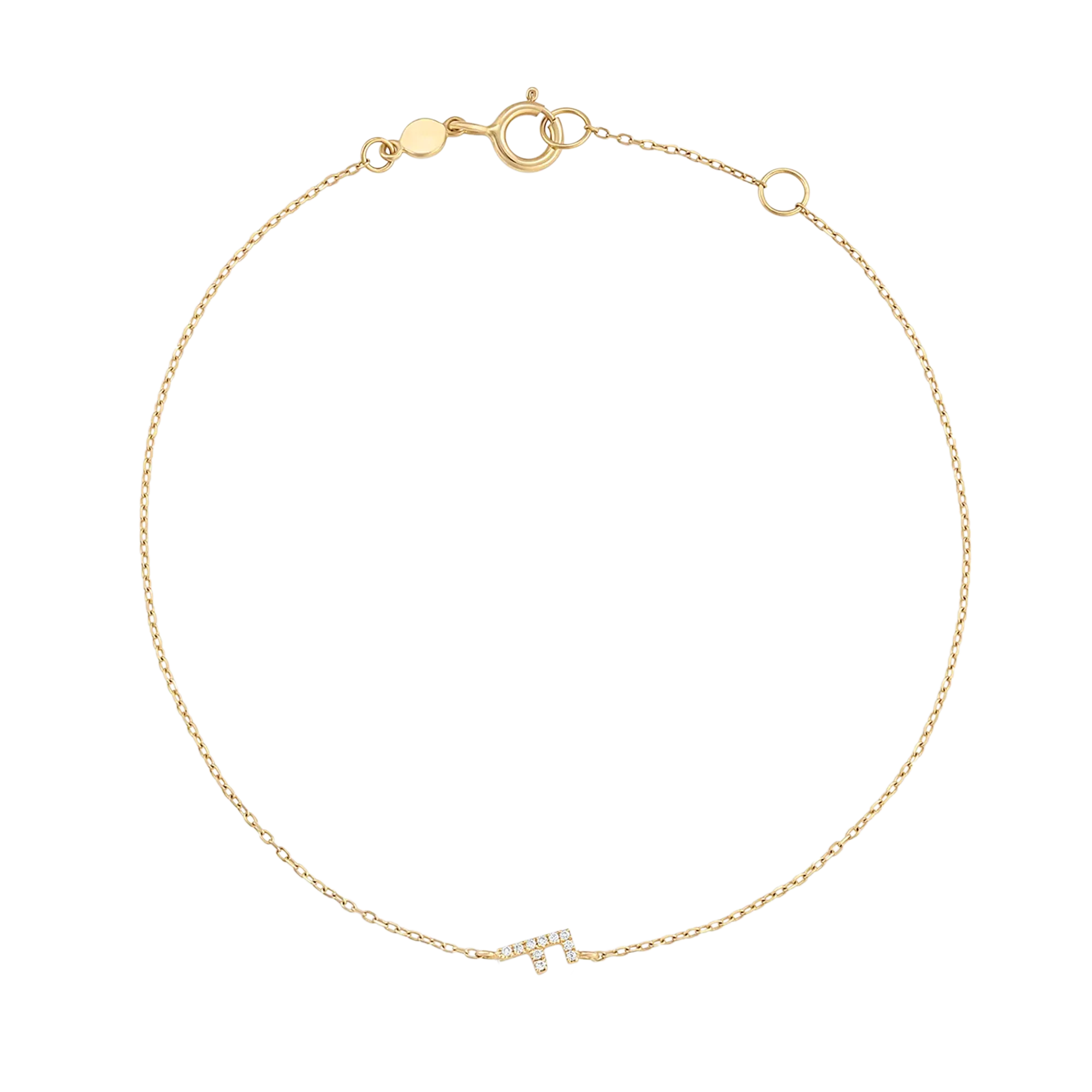 Gemstone Pavé Alphabet Bracelet