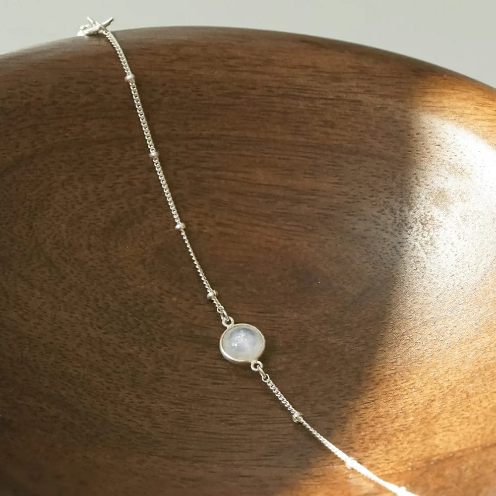 Healing Stone Bracelet Sterling Silver