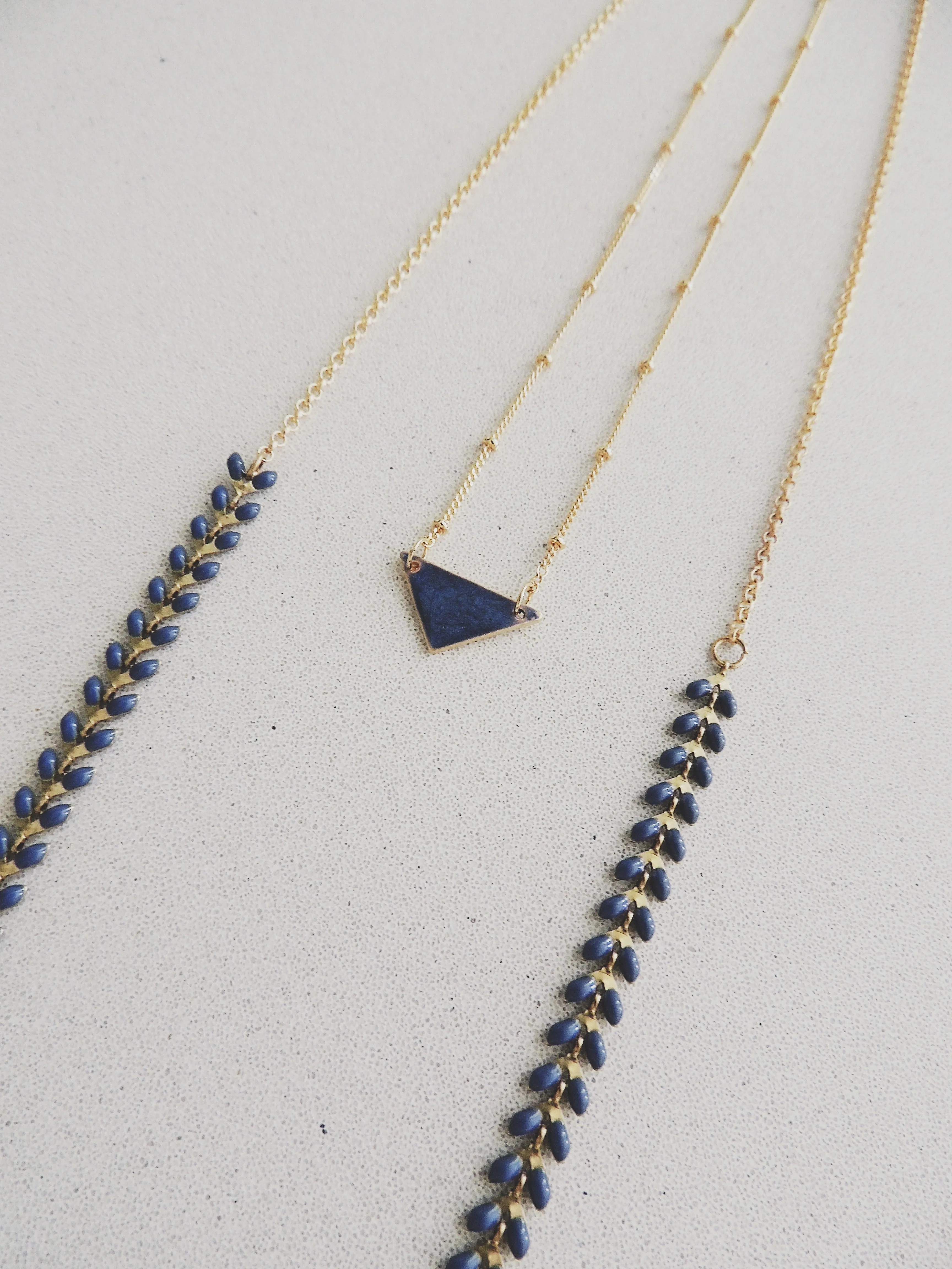 Long Fishbone Multifunctional Necklace-Sapphire