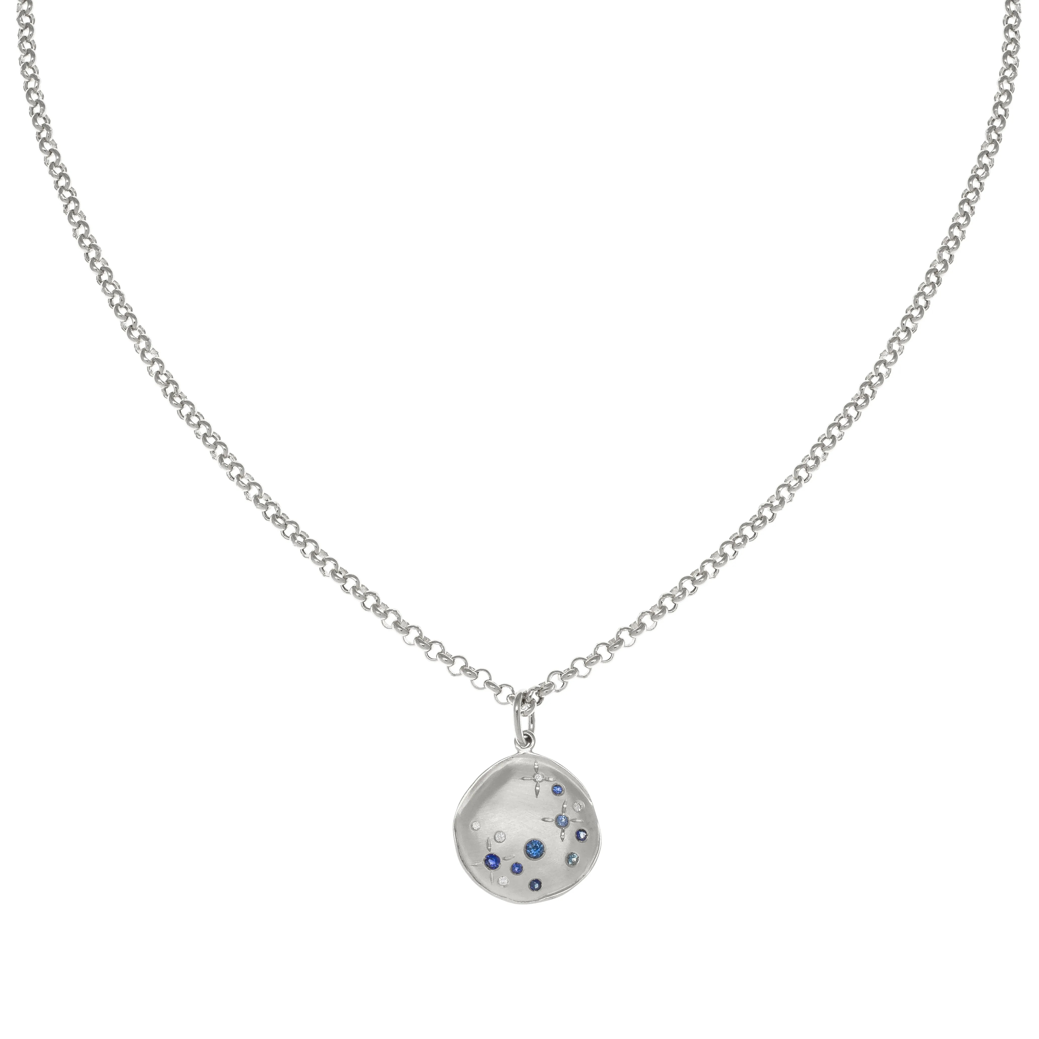Luna Seafoam Star Coin Rolo Necklace