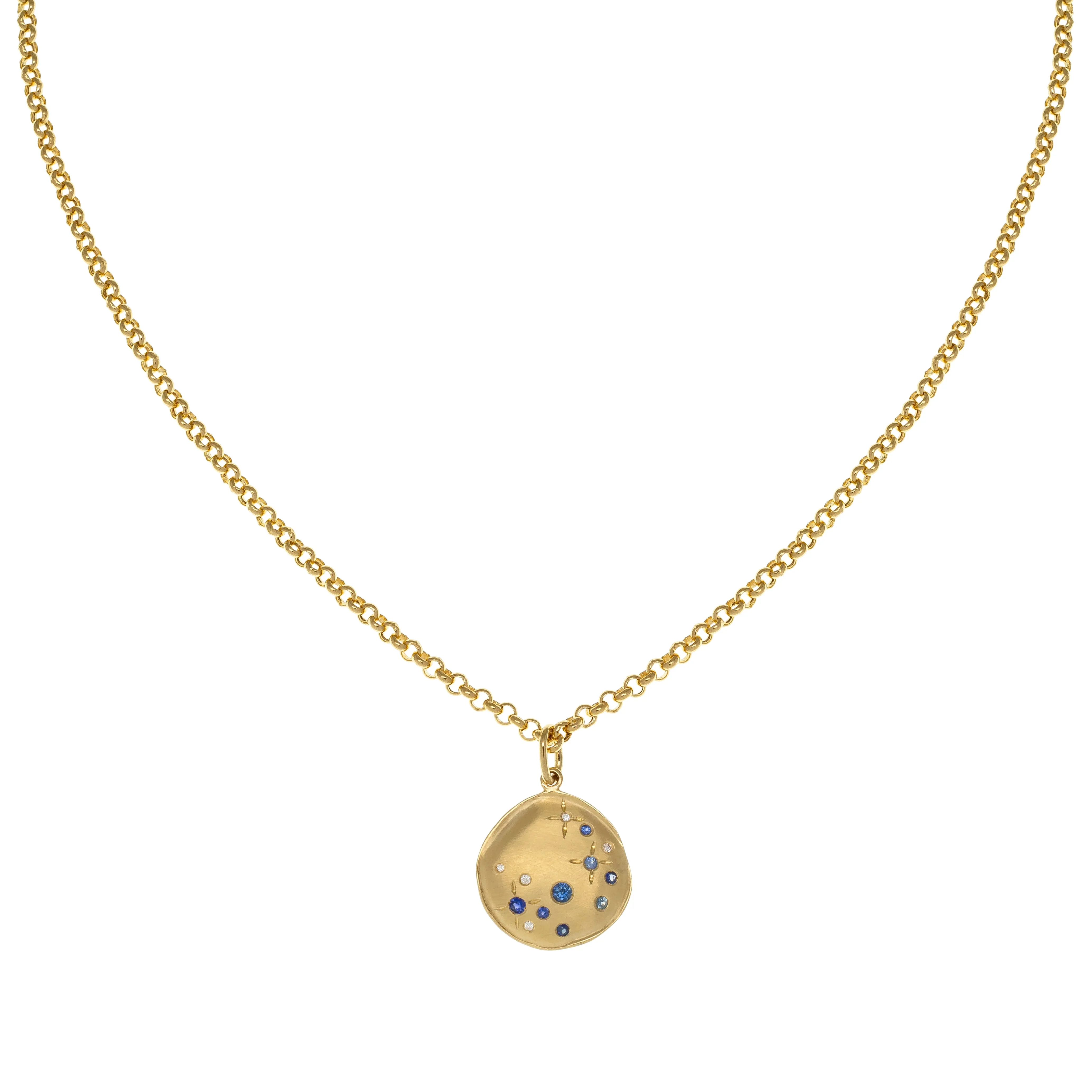 Luna Seafoam Star Coin Rolo Necklace
