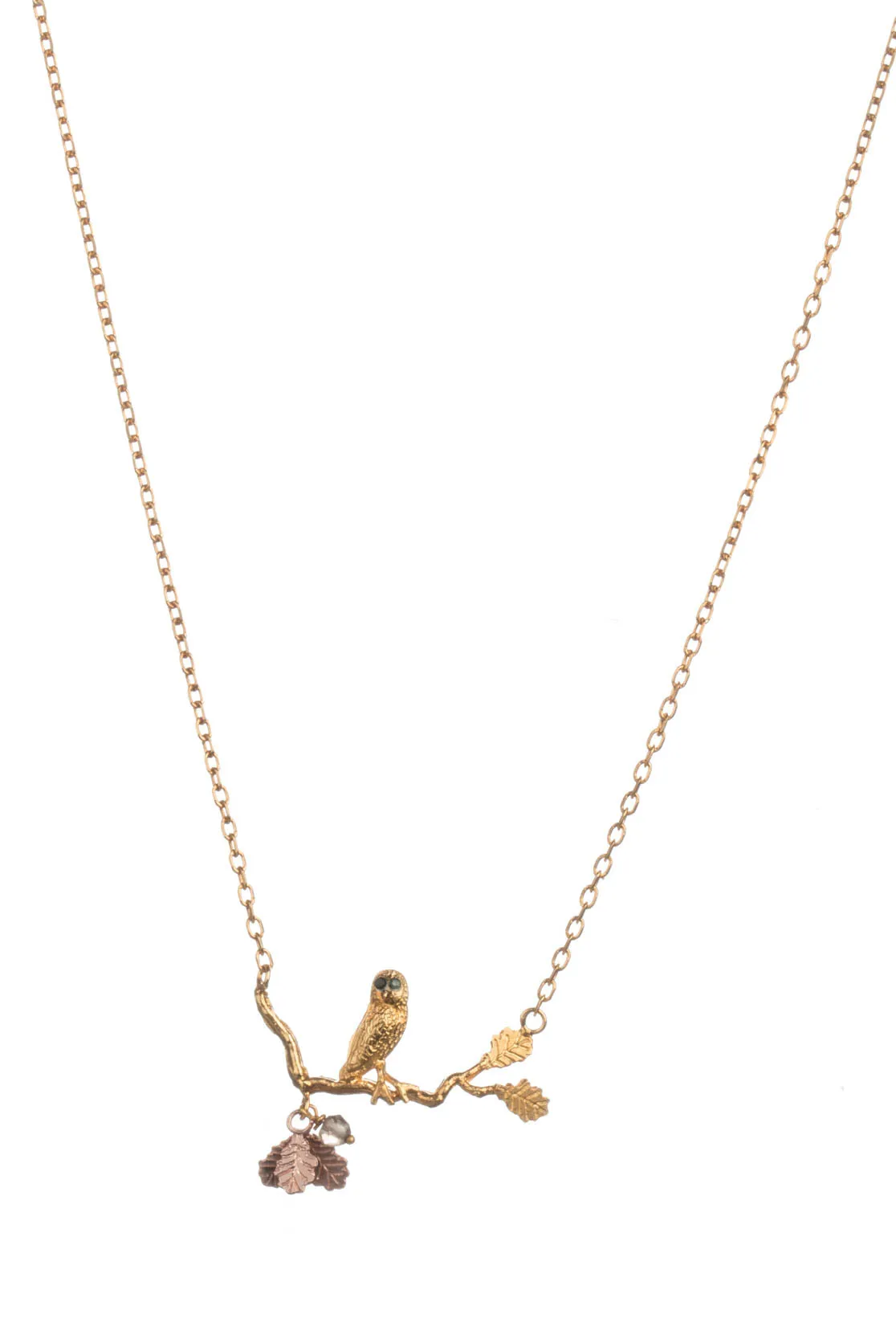 Owl On Branch Necklace