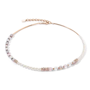 Precious Fusion Offset necklace rose gold-ice pink
