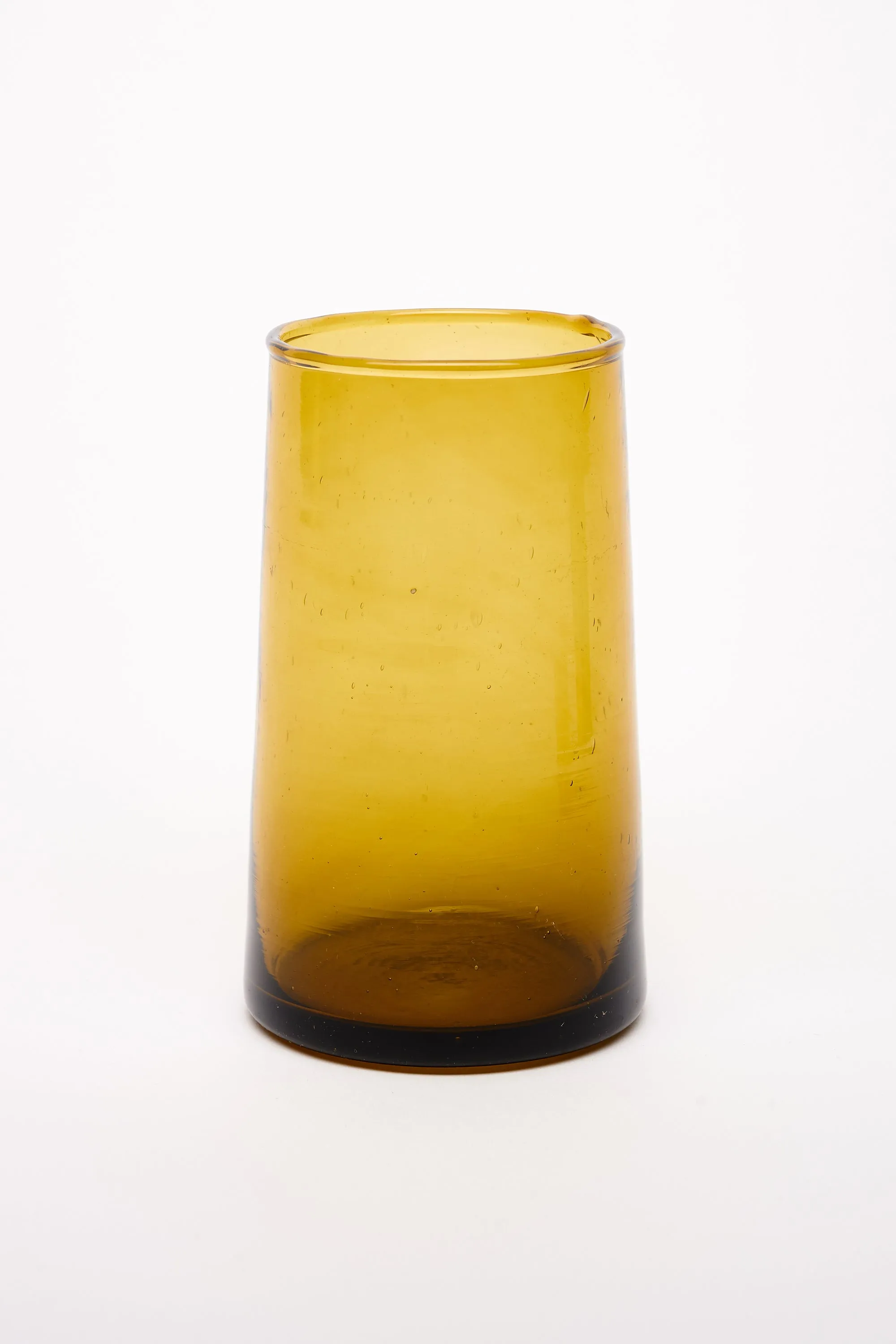 Tall Cone Moroccan Drinking Glasses in Amber, SET OF 6