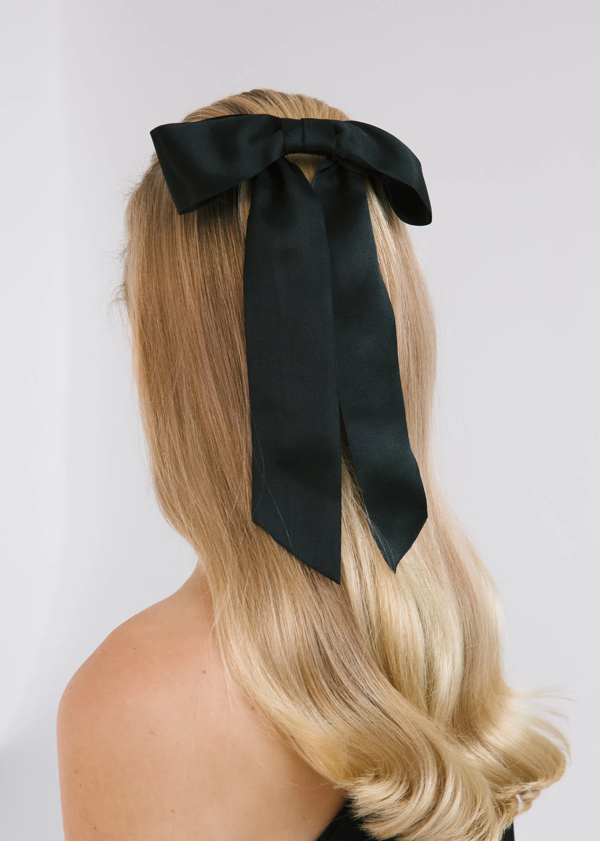 Virginia Bow Barrette -- Black
